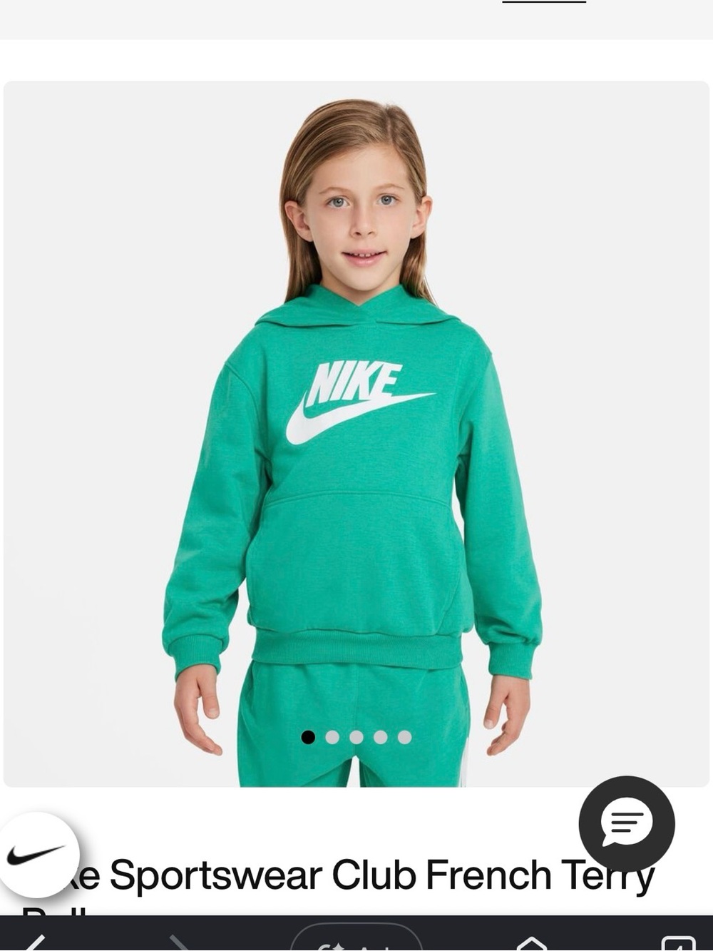 Nike Kids' Green Sportswear Club Hoodie